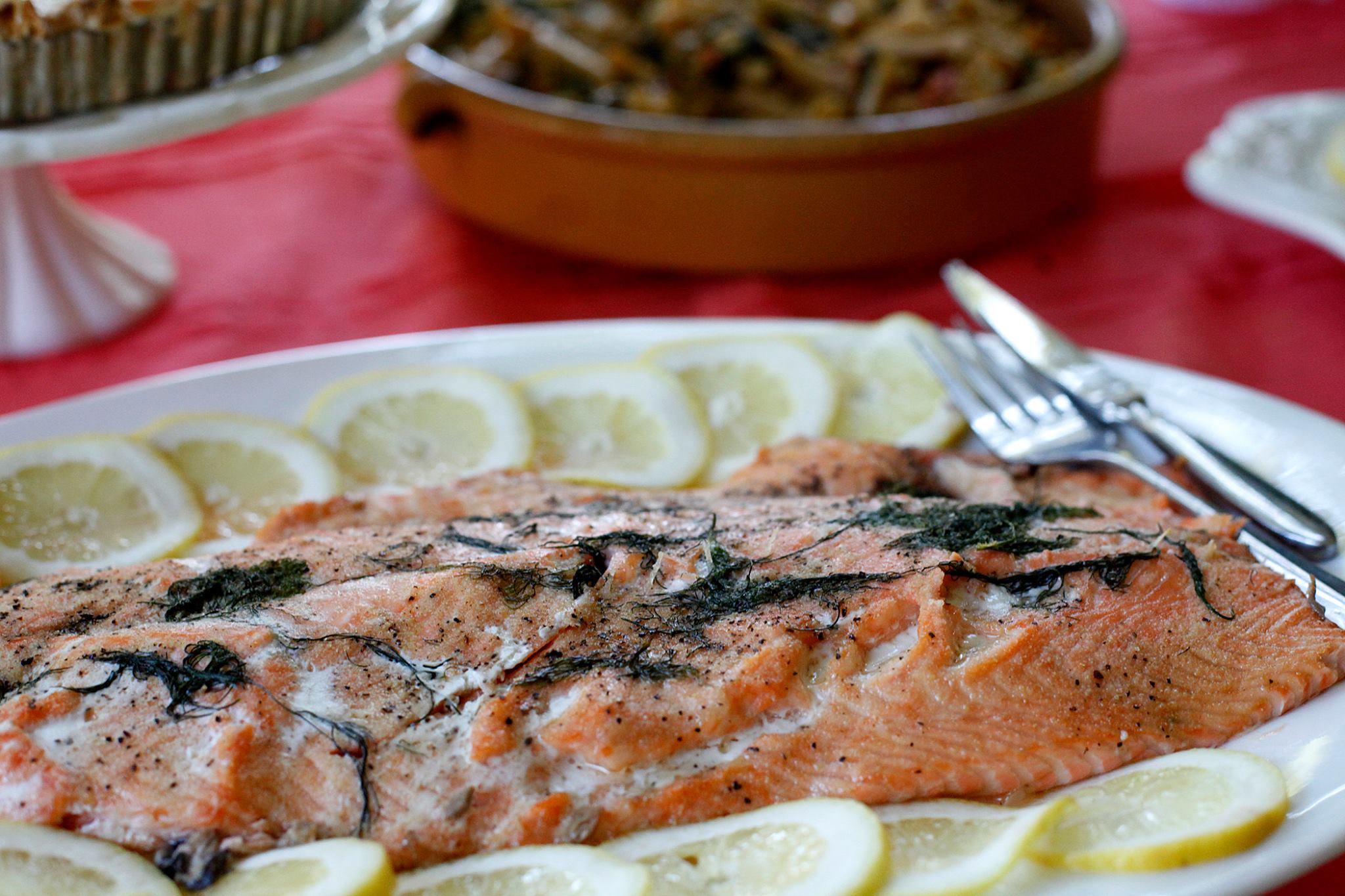 Salmon with Dill, Lemon & Garlic Butter Bonnie McDaniel Good Living